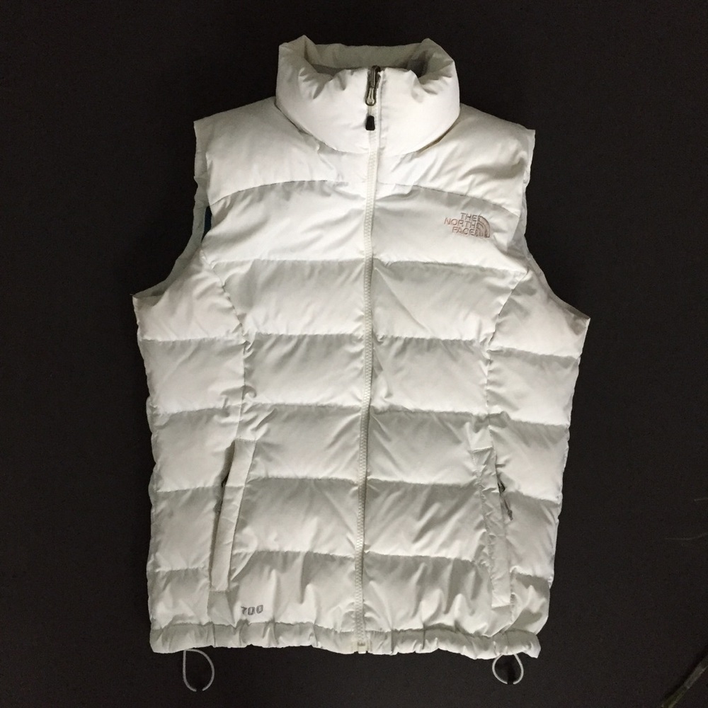 NorthFace White Puffer Down 700 Vest