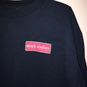 Navy blue long sleeve simply southern T-shirt