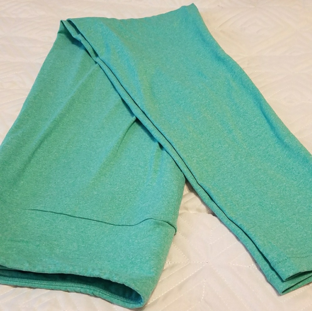 Lularoe TC leggings heathered turquoise blue green