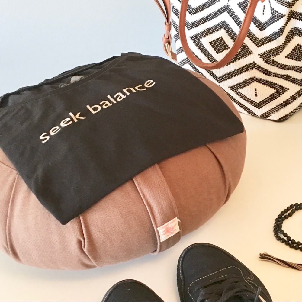 EUC “SEEK BALANCE” cotton/bamboo t-shirt.