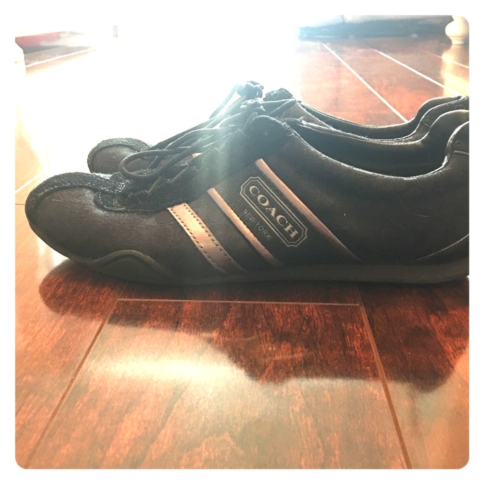 Black Coach sneakers