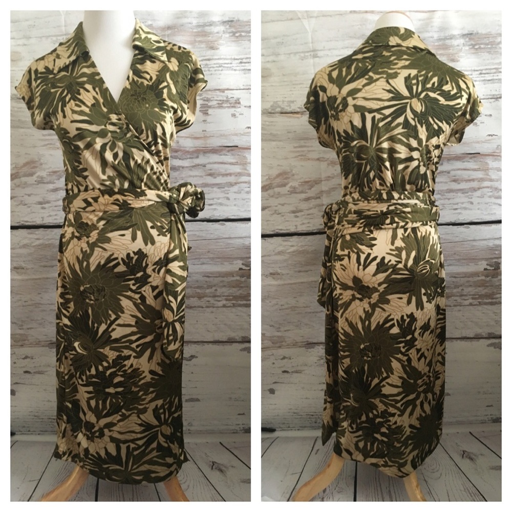 Zara midi wrap dress