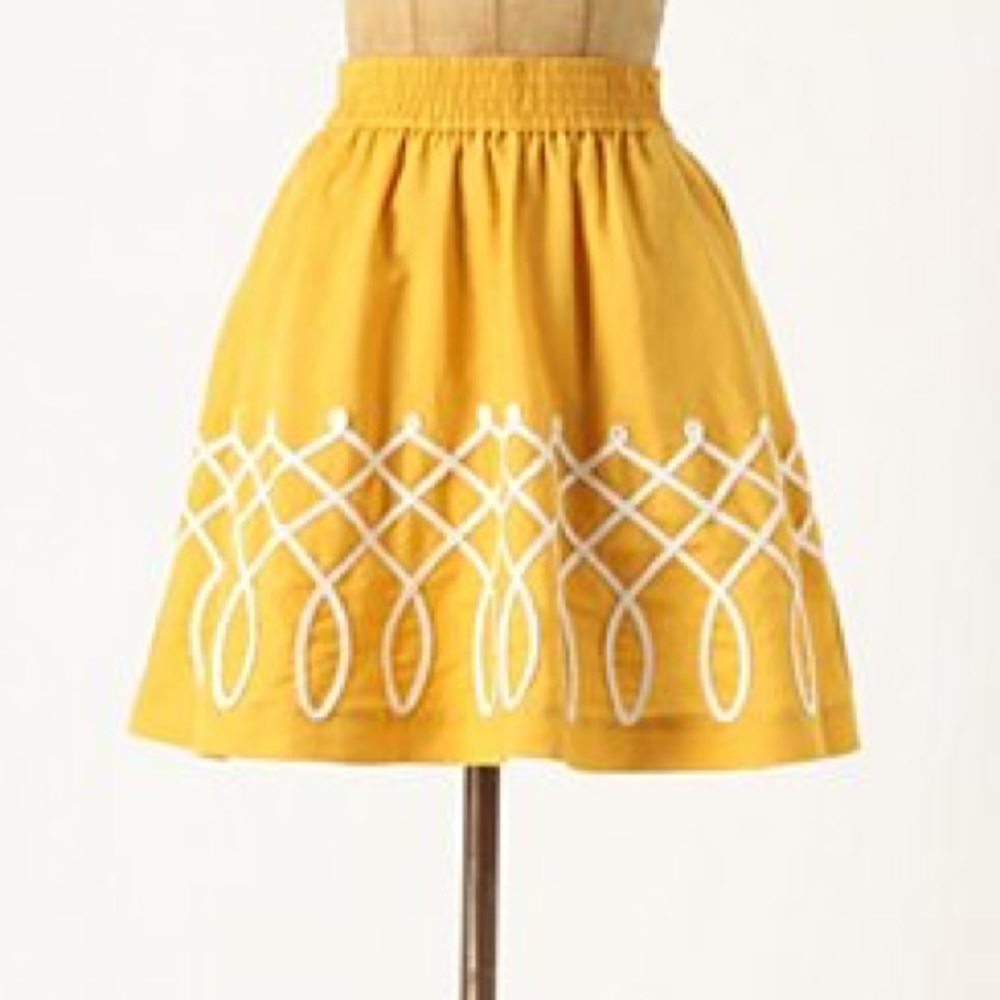 Anthropologie Girls from Savoy A-Line Skirt
