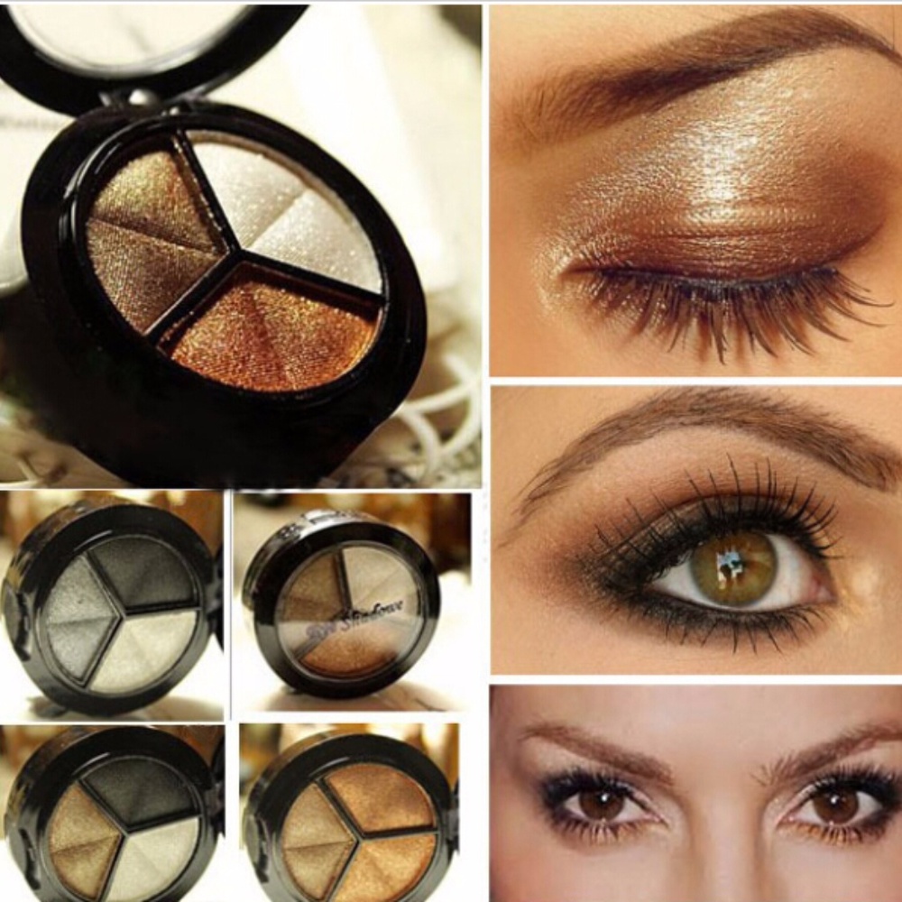 Set of 3 natural matte color cosmetic professional