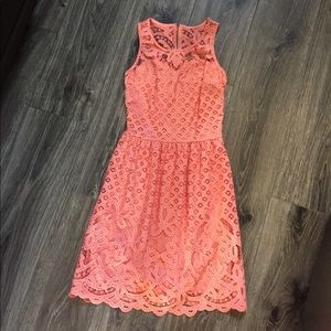 Orange lace dress