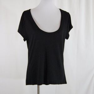 *FREE with purchase* Basic Scoopneck Black Short Sleeve Top