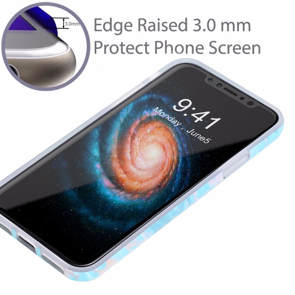 iPhone X Holo Mint Marble Case - Picture 3 of 4