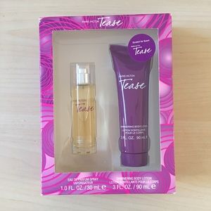Tease Paris Hilton Perfume gift set with packaging