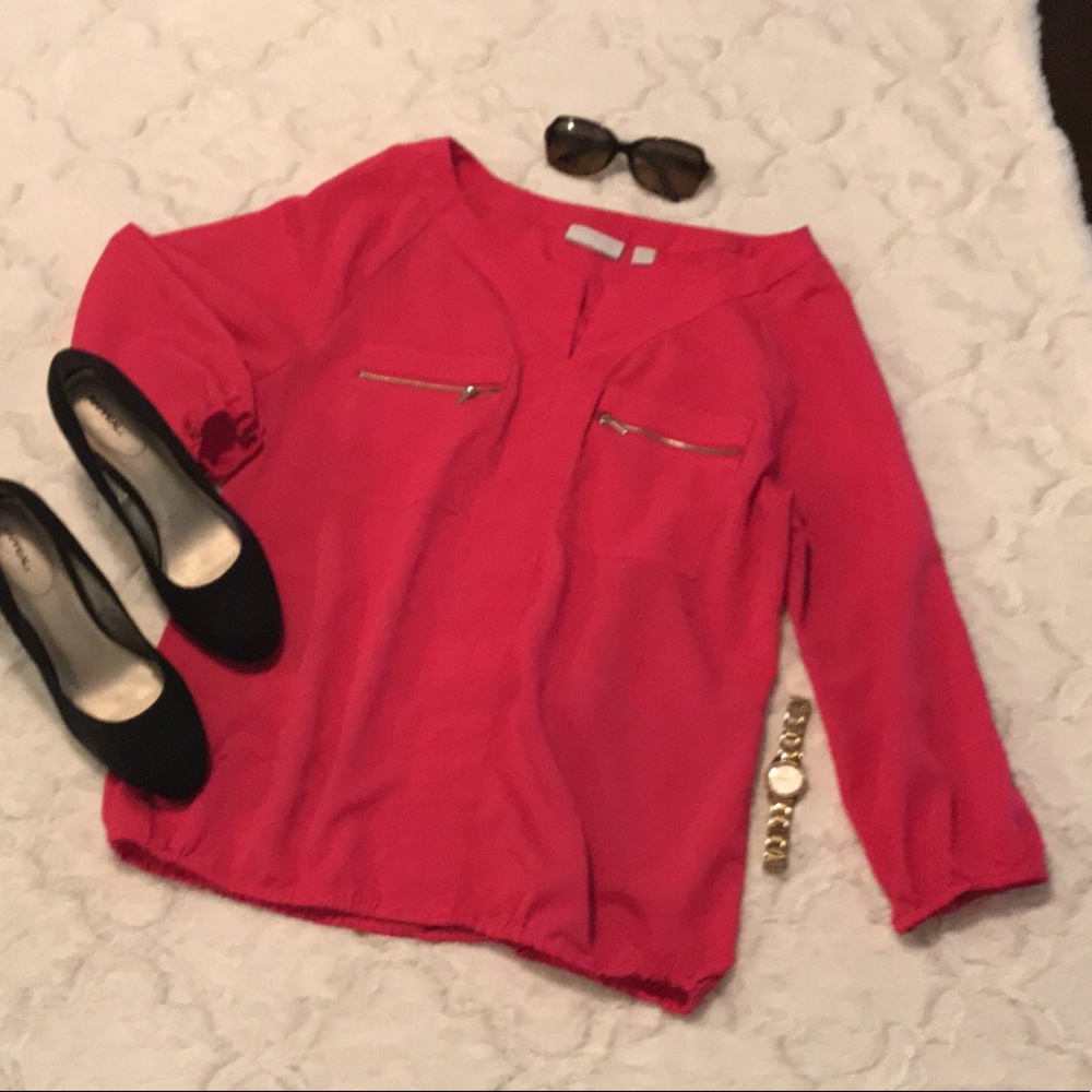 New York & Company Hot Pink Blouse 👚