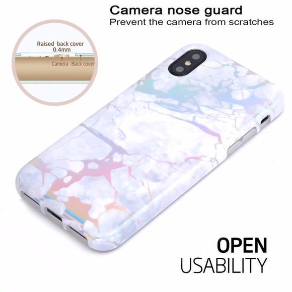 iPhone X Holo Marble Case - Picture 2 of 4