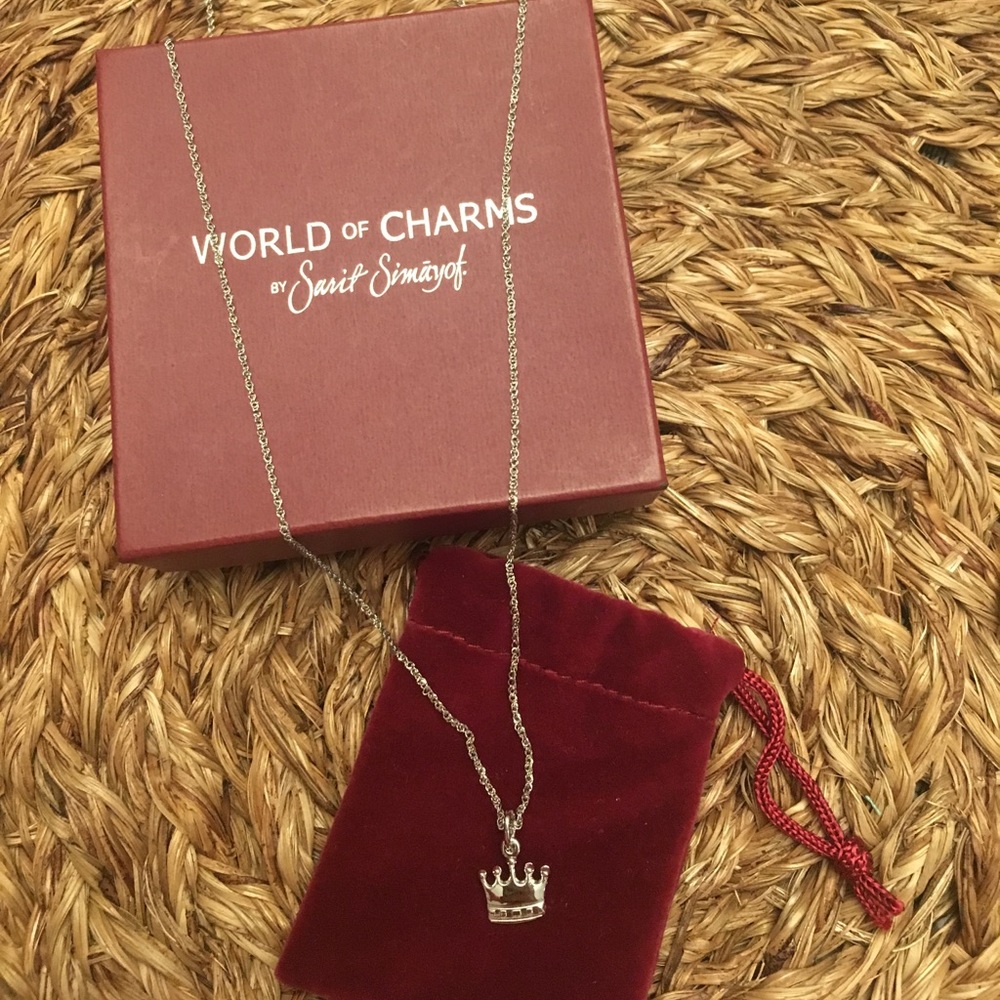 World of Charms 14k white gold charm necklace