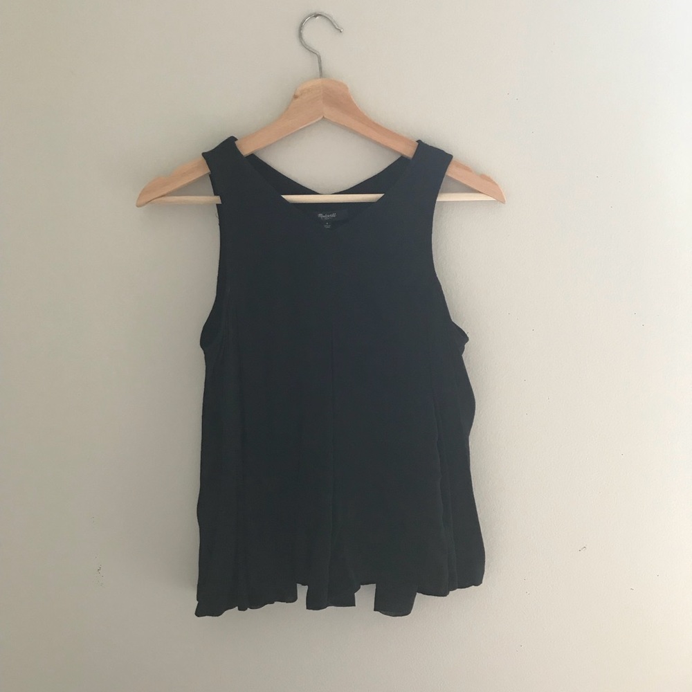 Madewell black flow tank top