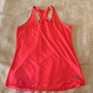 Hot Pink Adidas work out tank.