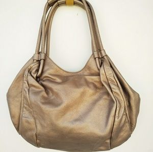 Banana republic gold bronze metallic hobo