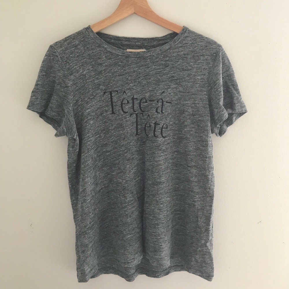 Madewell gray French graphic Tshirt