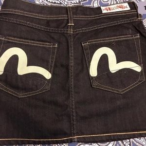 NWOT EVISU Jean mini Skirt Size 28 nwot