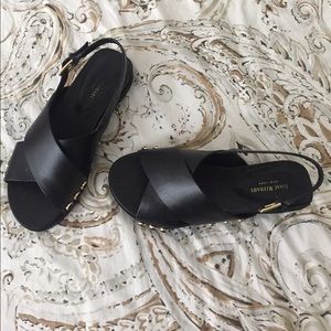 Isaac Mizrahi NY leather sandals in original box.
