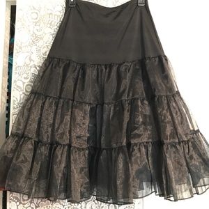 Black knee length petticoat