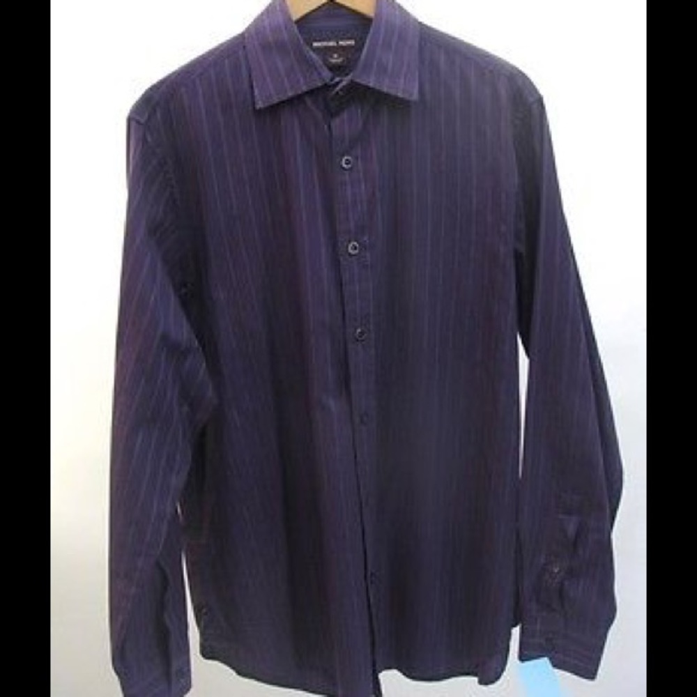 Michael Kors Classic Fit Mens Dress Collar Shirt