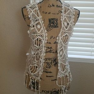 Creamy Girls Crochet Cardigan