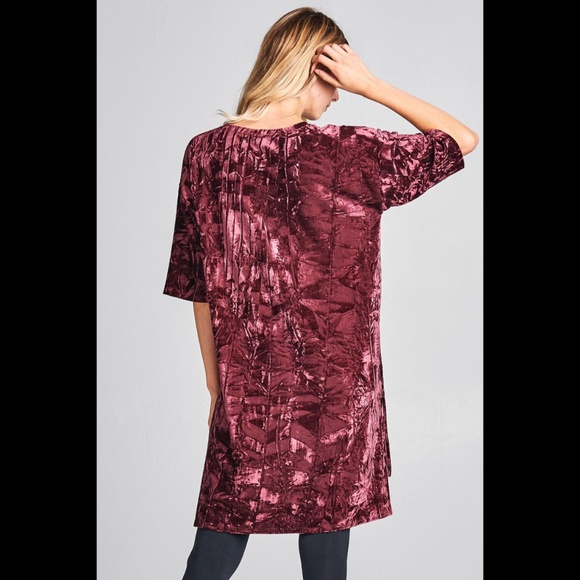 ❗️1DAY SALE $39❗️Velvet tunic oversized top LAST1! - Picture 2 of 3