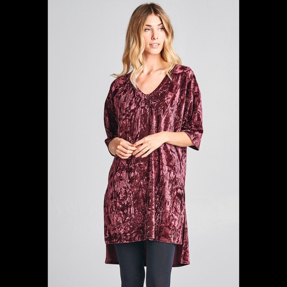 ❗️1DAY SALE $39❗️Velvet tunic oversized top LAST1! - Picture 3 of 3