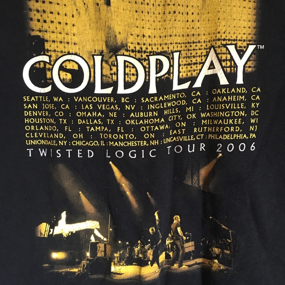 Coldplay tour shirt