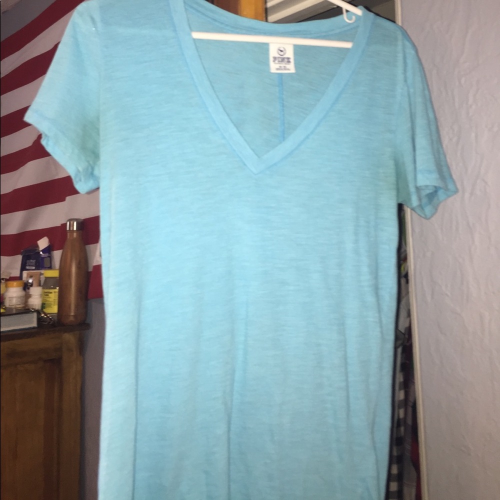 Blue Victoria secret pink shirt