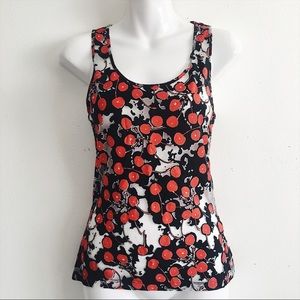 Alexander McQueen Retro SemiSheer Cherry Print Top