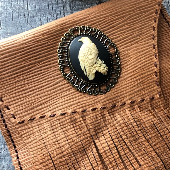 •SOLD•Rustic Leather Fringe Hip Bag/Fanny Pack - Picture 5 of 5