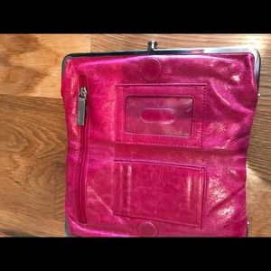 Hot pink hobo wallet