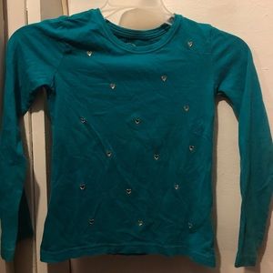 Aqua long sleeve shirt
