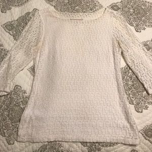 Banana Republic lace overlay top