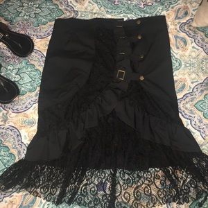Steampunk/Halloween black skirt