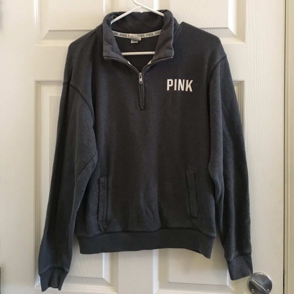 VS pink half zip pullover
