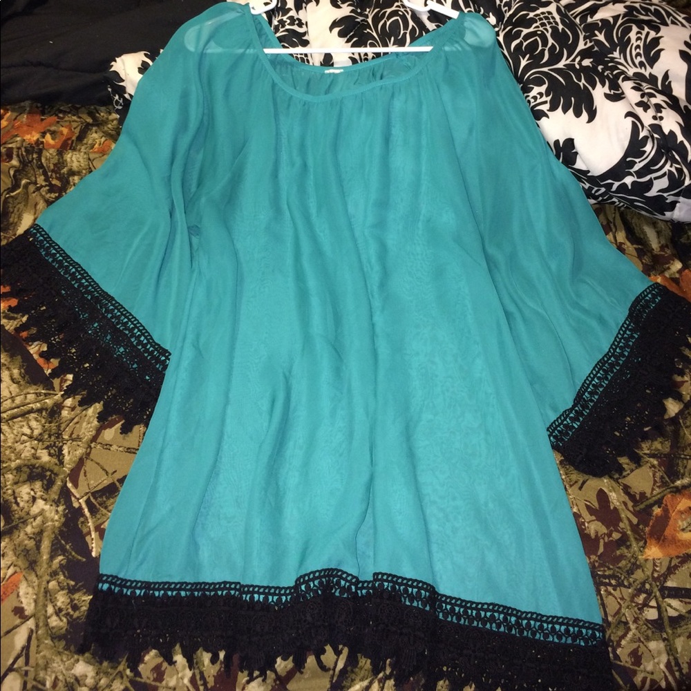 Turquoise blouse