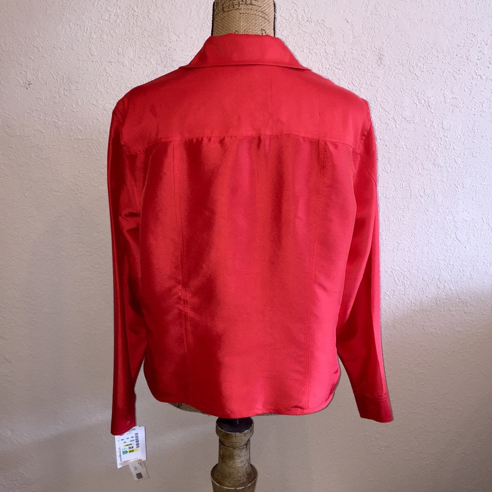 Transitions Red blouse/jacket - Picture 2 of 5