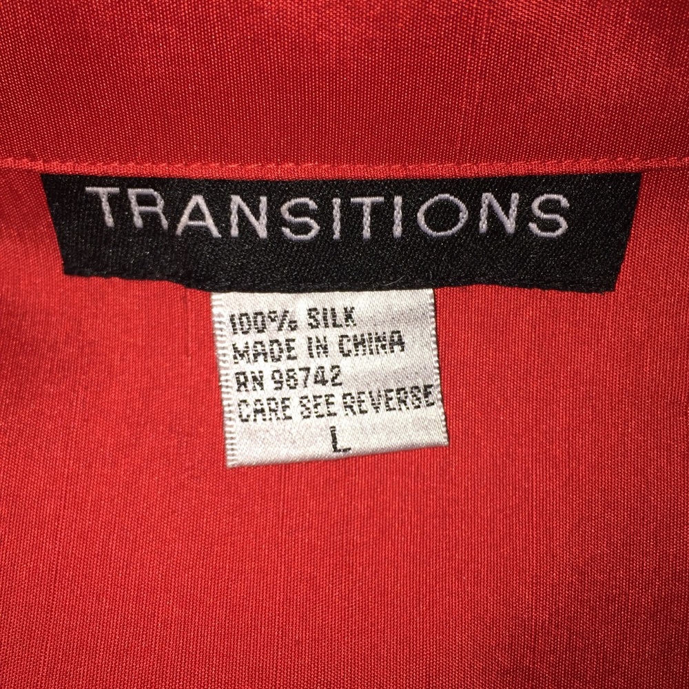 Transitions Red blouse/jacket - Picture 5 of 5
