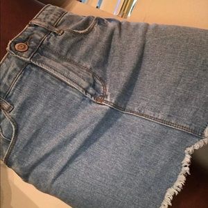 Mini denim skirt