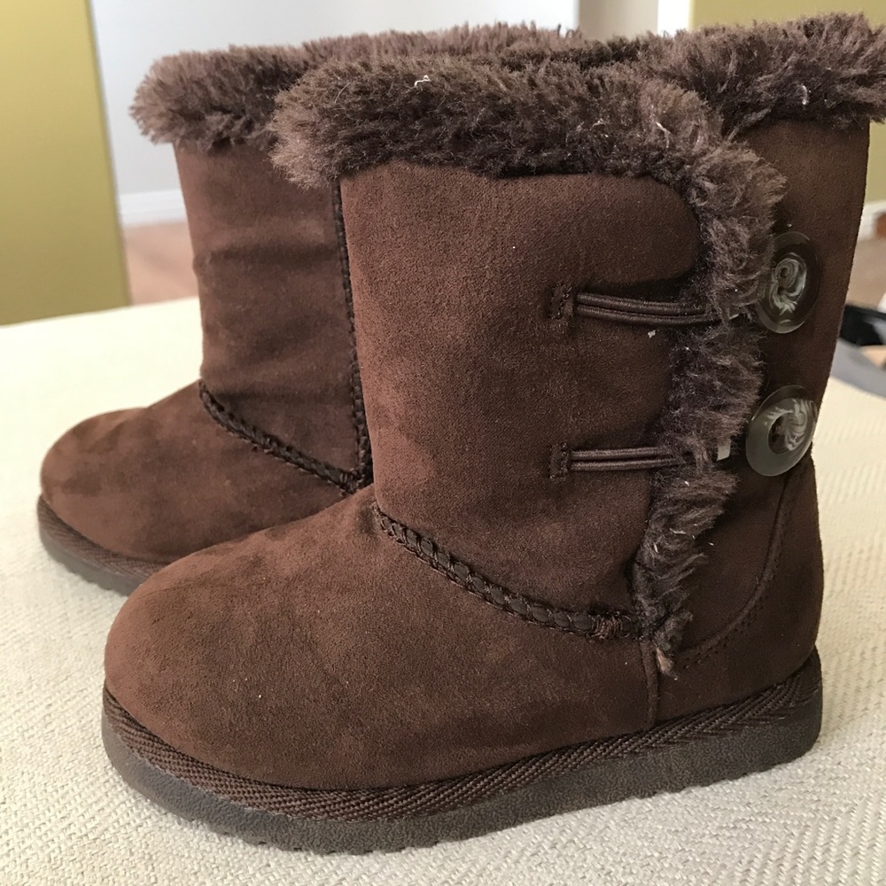 Toddler Brown Fur Boots