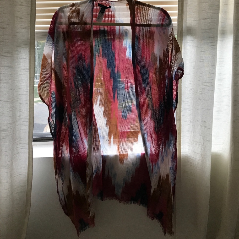 Tie dye colored American eagle cover up