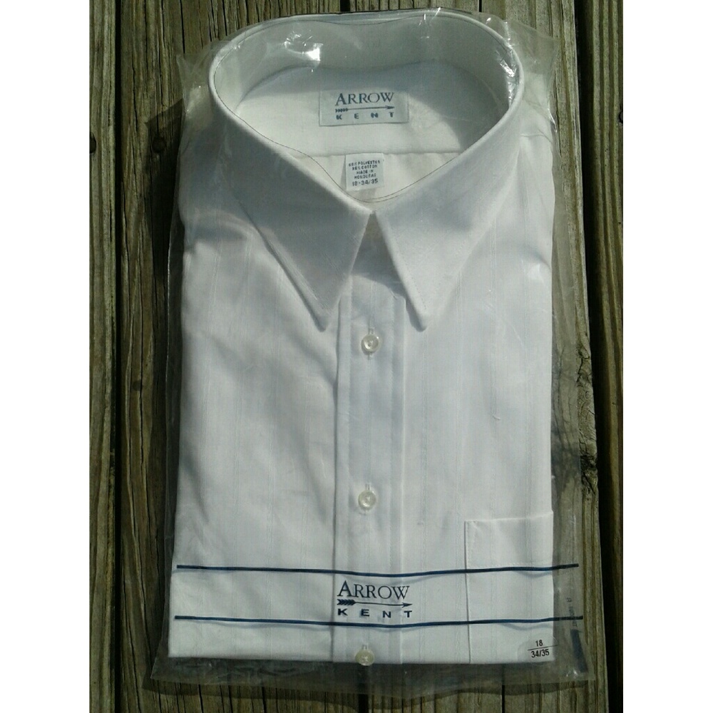 Arrow Kent White Long Sleeve Dress Shirt