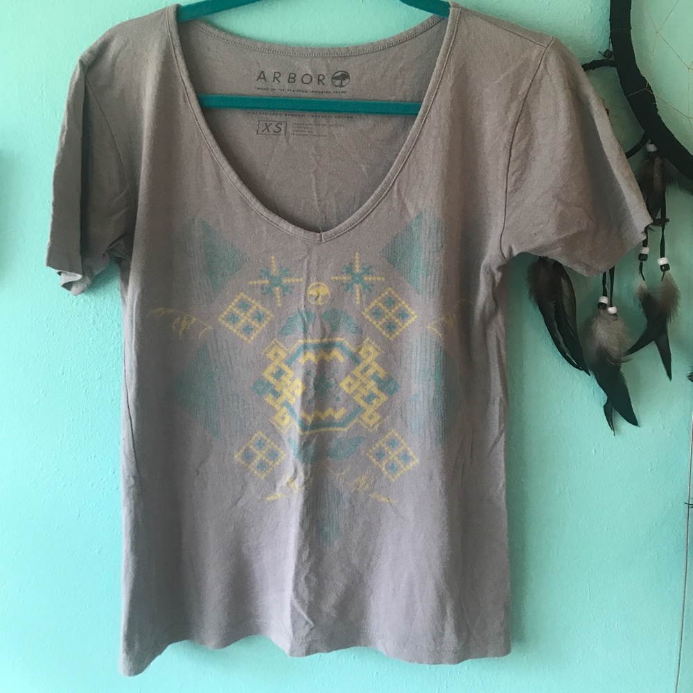 Geometric Nature Bamboo Vneck