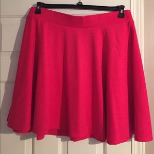 NWT Sz 2 Torrid Pink Ponte Knit Skater Skirt