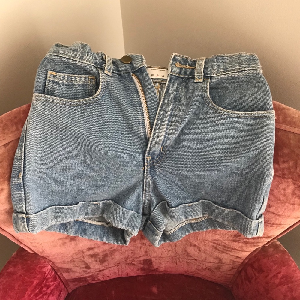 American Apparel high waisted jean shorts