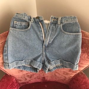 American Apparel high waisted jean shorts