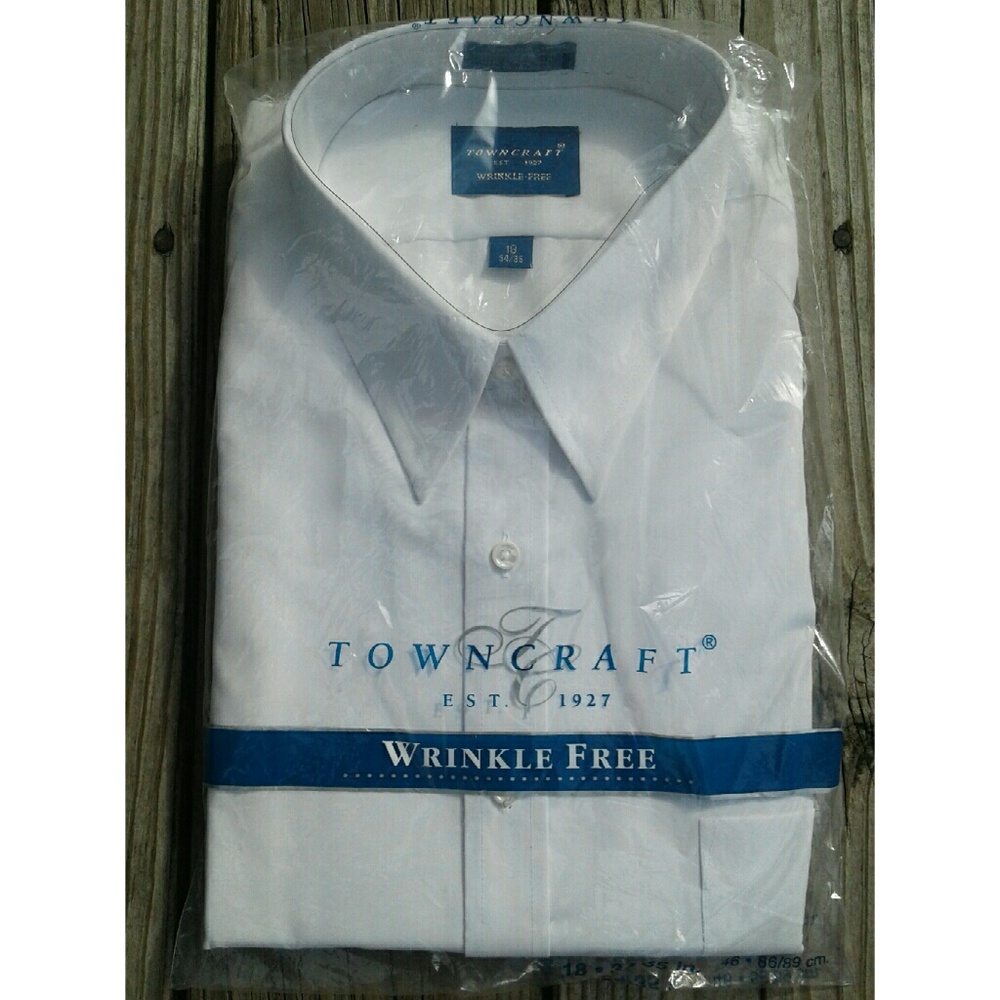 Towncraft White Long Sleeve Dress Shirt