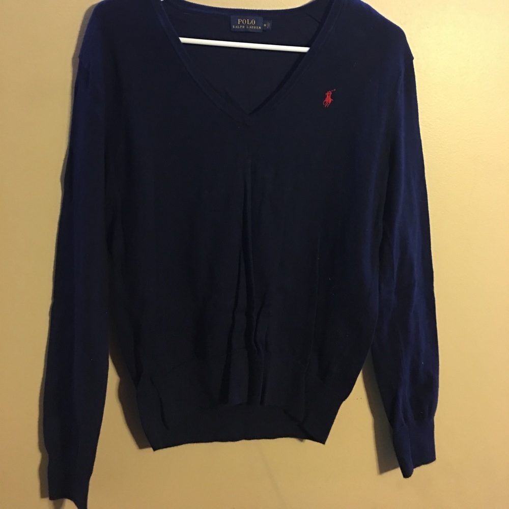Polo Ralph Lauren blue v-neck sweater