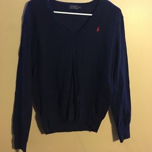 Polo Ralph Lauren blue v-neck sweater
