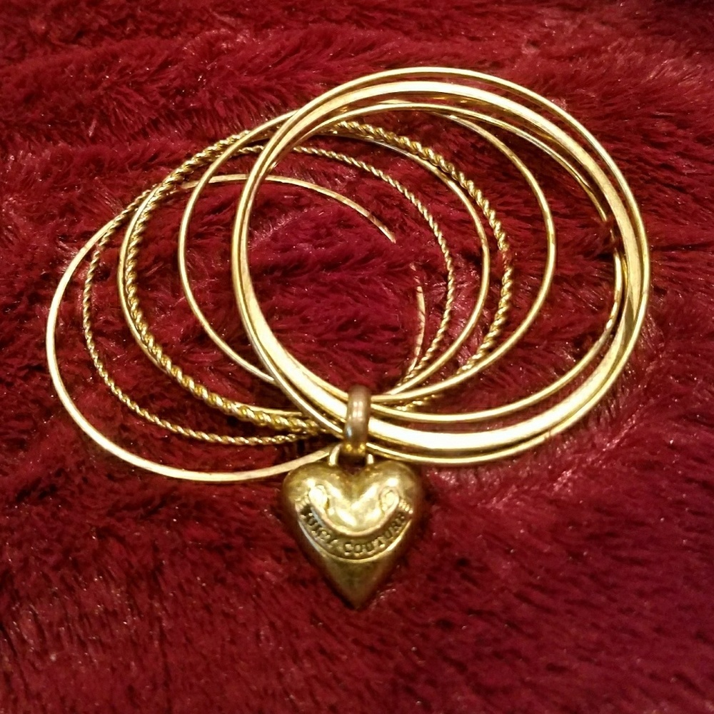 Juicy Couture Stacked Bracelet w/Heart Charm